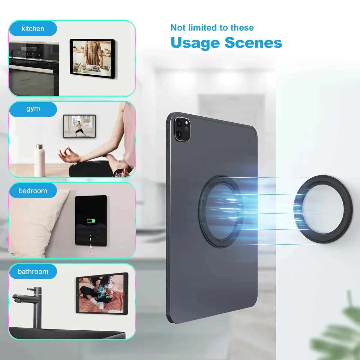 Magnetic Tablet Wall Mount – iPad SnapHold Cradle | Qme Tablet Wall Mount Qme