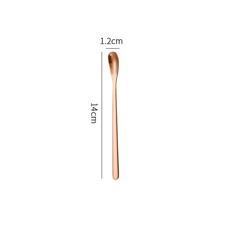 Long Handle Stainless Steel Stirring Spoon – Coffee & Tea Stirring Spoon Qst 1 Rose Gold