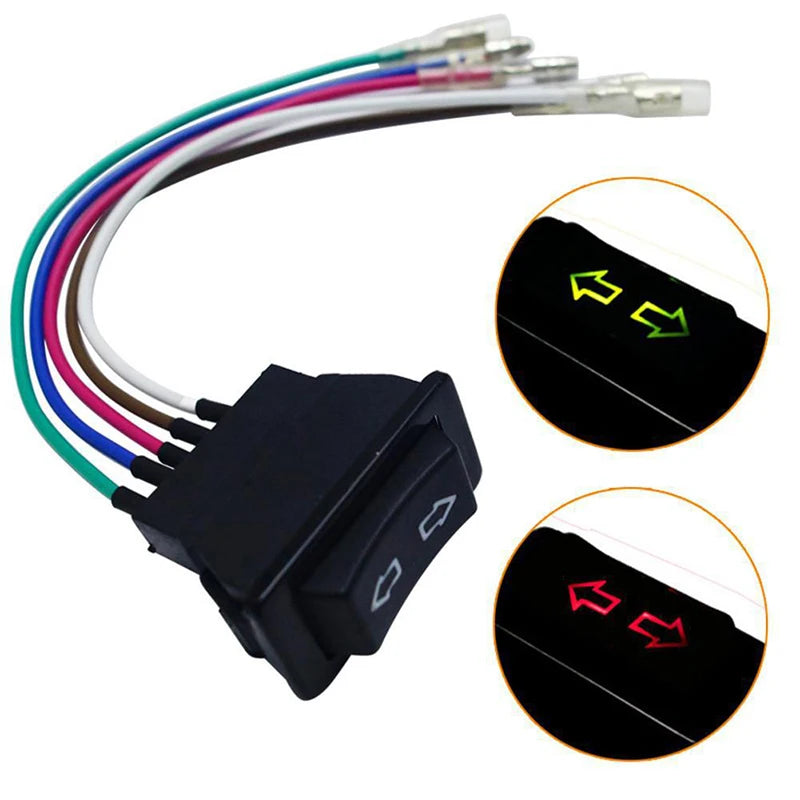 Universal 5-Pin 12V/24V Car Power Window Switch with LED Window Switch Qst 1pc