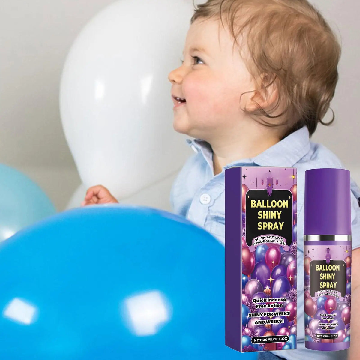 Balloon Shine Spray 30ml – Glossy Party Decoration Finish Balloon Shine Spray Qme
