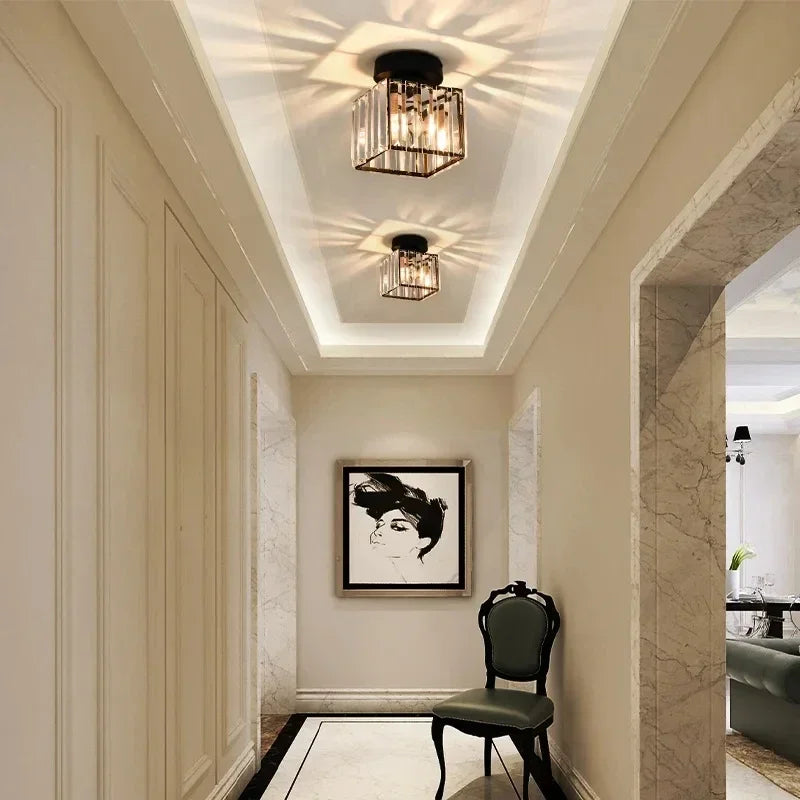 Modern LED Pendant Ceiling Light | Metal & Glass | E27 | 4 Colors Pendant Ceiling Light Qme
