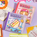 Pixel Food Milk Cake DIY Sticker Book – Kawaii Craft Journal DIY Sticker Book Qme C