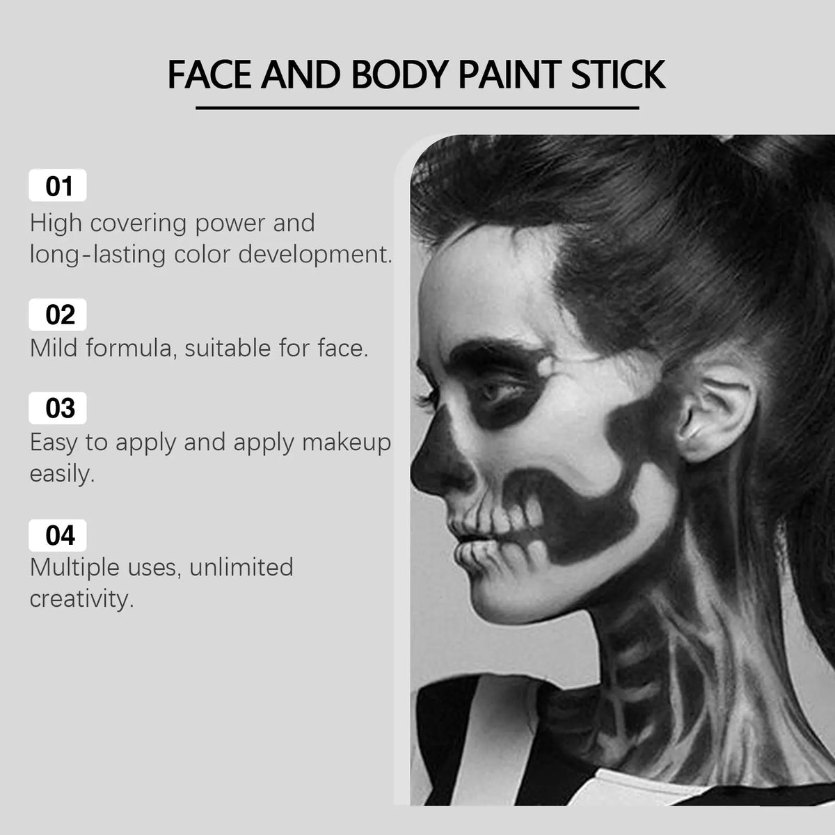 Face & Body Paint Crayons – Cosplay, Clown & Halloween Makeup Face & Body Paint Qme