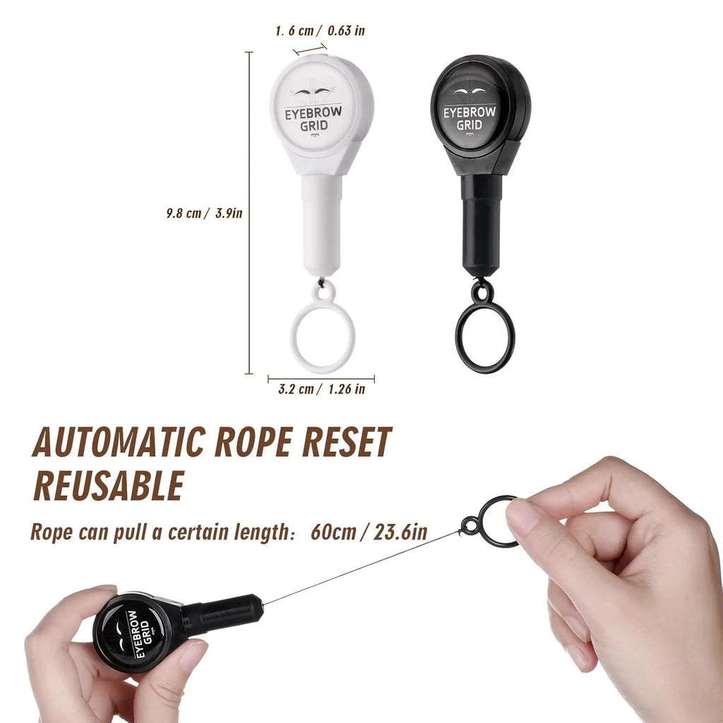 PMU Brow Mapping String – Pre-Inked Retractable Eyebrow Marker Brow Mapping Tool Qst