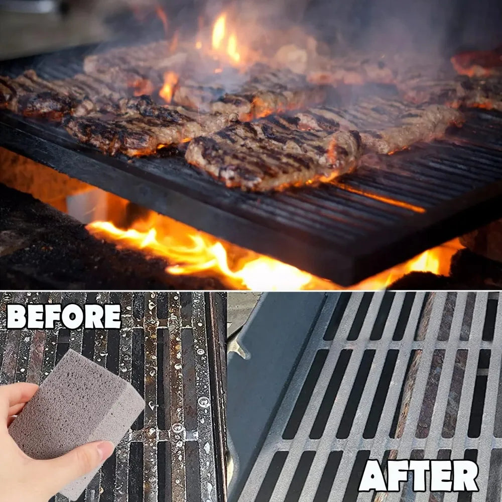 BBQ Grill Cleaning Pumice Stone | Outdoor Grill Cleaner Grill Cleaning Stone Qme