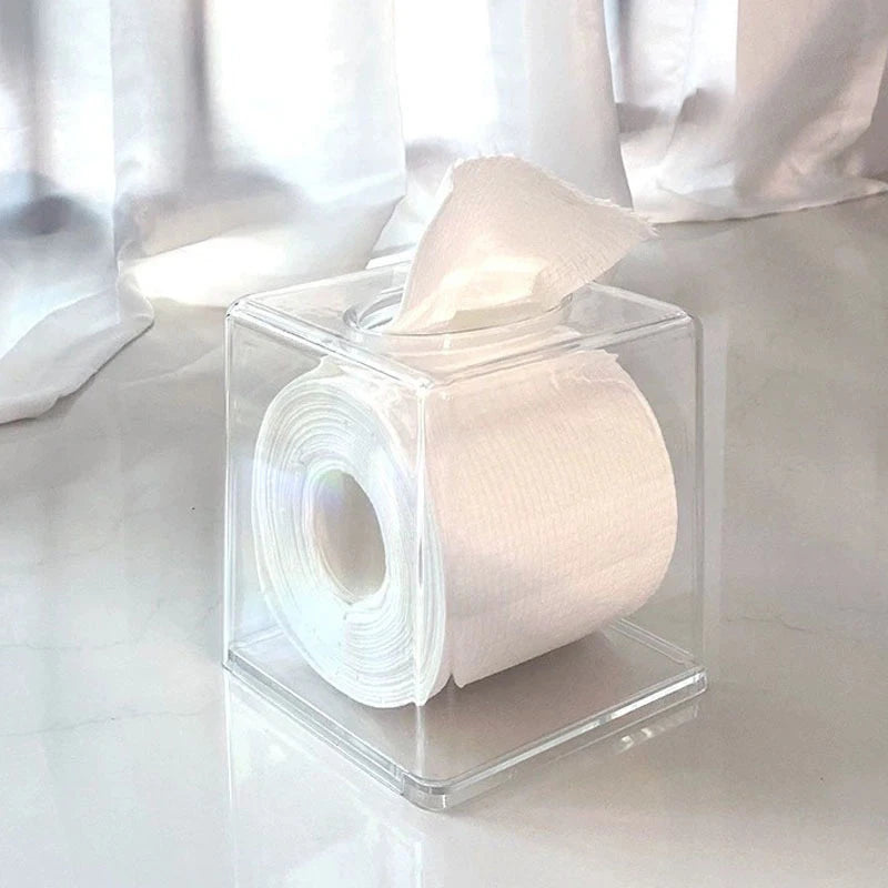 Transparent Tissue Box Holder – Tabletop Bathroom & Kitchen Tissue Box Holder Qst