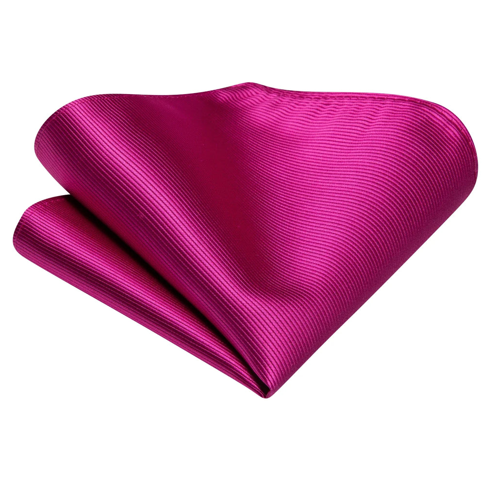Hi-Tie Men's Silk Jacquard Necktie – Solid Pink & Green Silk Jacquard Necktie Qme