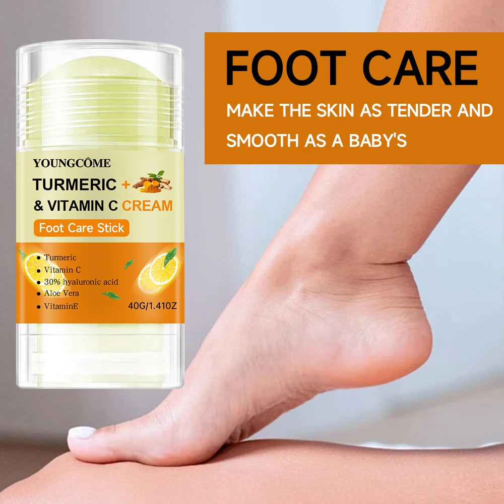 Turmeric & Vitamin C Foot Cream Stick – Moisturizing Foot Care Foot Cream Stick Qst