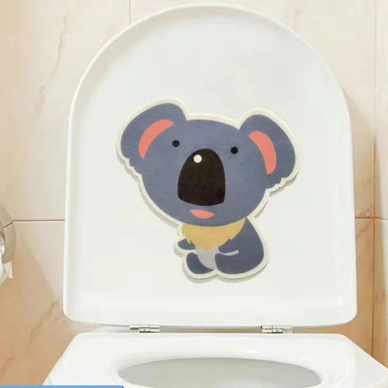 Cartoon Fragrant Toilet Stickers – Kids Self-Adhesive Decals Bathroom Sticker Decals Qme