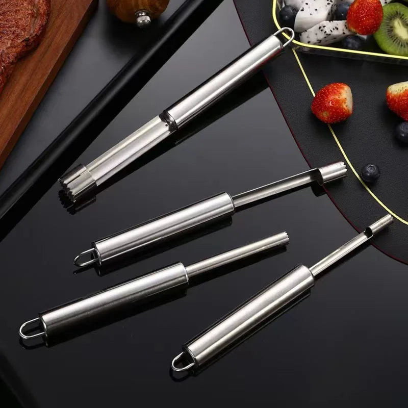 Stainless Steel Apple & Pear Corer – Fruit Seed Remover Fruit Corer Tool Qme