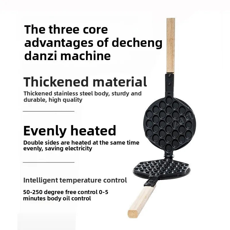 ZARTSEN Commercial Bubble Waffle Maker – HK Eggette Iron Bubble Waffle Maker Qst