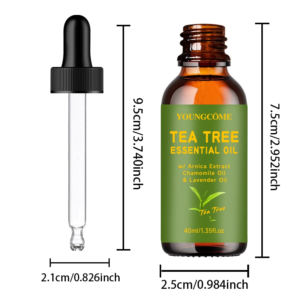 Tea Tree Essential Oil – Skin, Hair, Nails & Aromatherapy Essential Oil Qst 40g