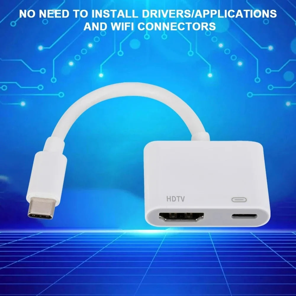 USB-C to HDMI 4K Adapter with 100W PD Charging | 60Hz USB-C HDMI Adapter Qme