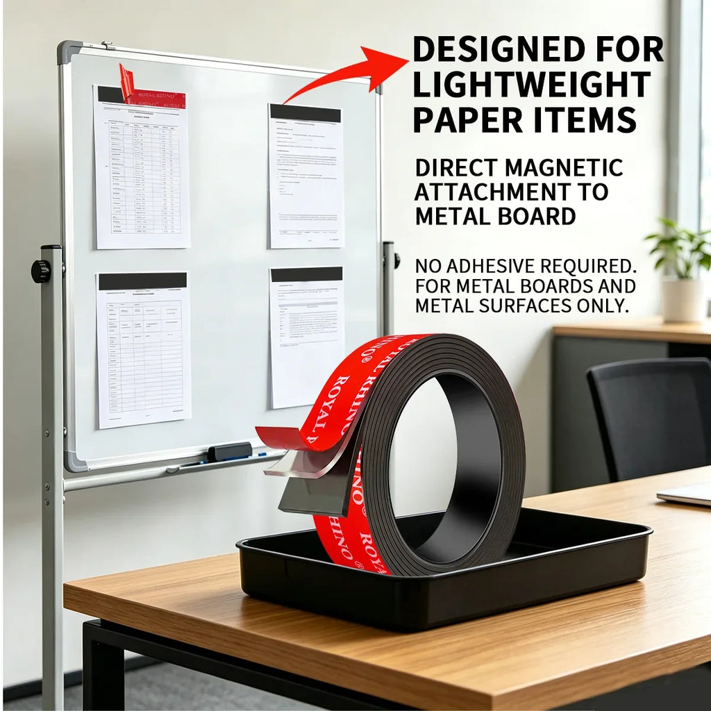 Self-Adhesive Cuttable Magnetic Tape Strip | Fridge, Wall & DIY Magnetic Adhesive Tape Qme