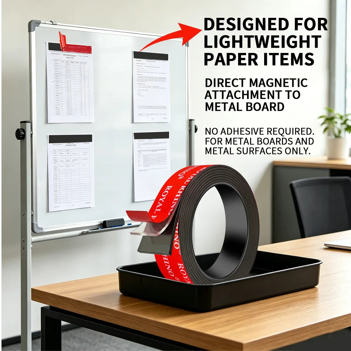 Self-Adhesive Cuttable Magnetic Tape Strip | Fridge, Wall & DIY Magnetic Adhesive Tape Qme