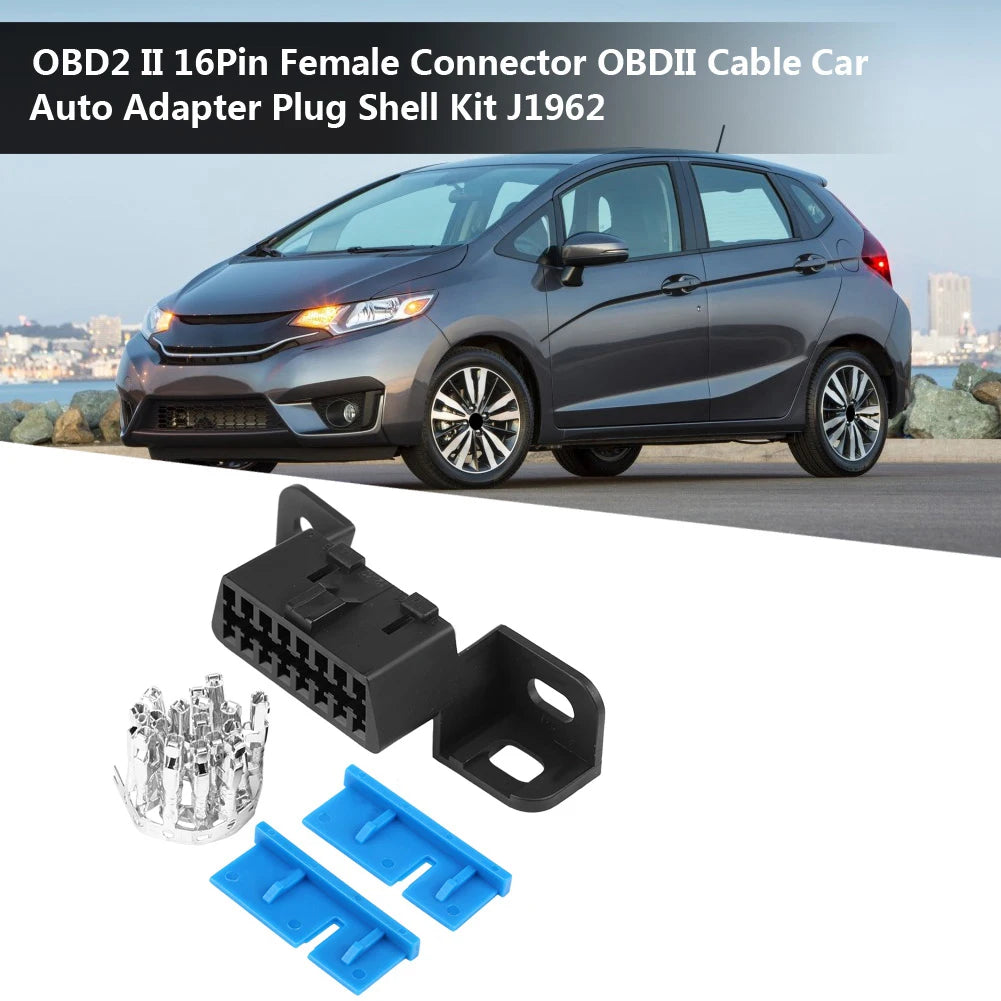 OBD2 16-Pin Female Connector J1962 Adapter Plug Kit 10pcs OBD2 Diagnostic Connector Qst