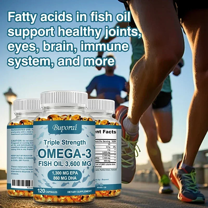 Xemenry Omega 3 Fish Oil Triple Strength EPA DHA – 120 Caps Omega-3 Supplement Qst