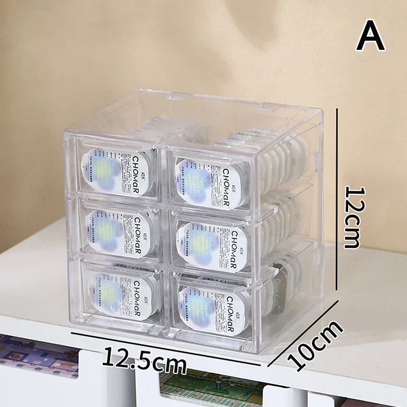 Multi-Grid Contact Lens Storage Box – Large Capacity Organizer Contact Lens Organizer Qme A