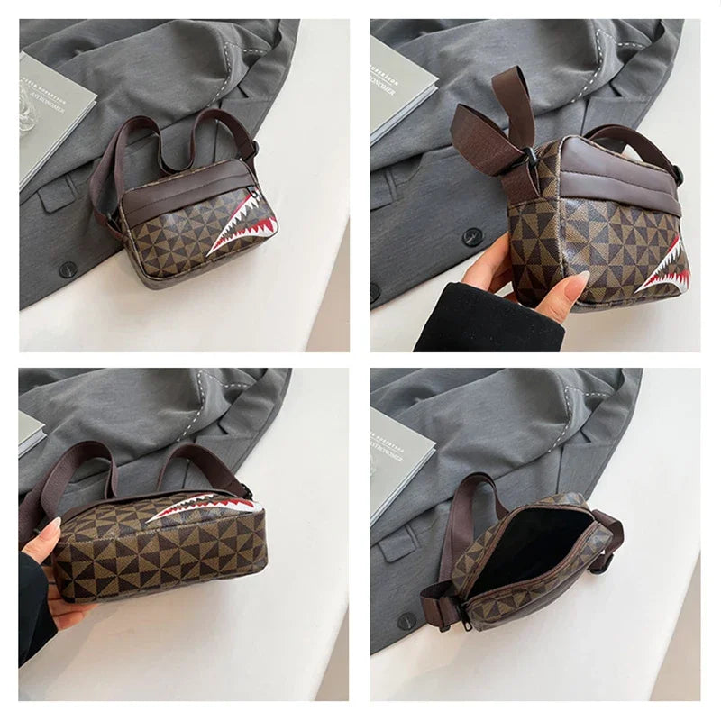 Crossbody Small Square Bag | Split Leather Casual Purse Crossbody Handbag Qme