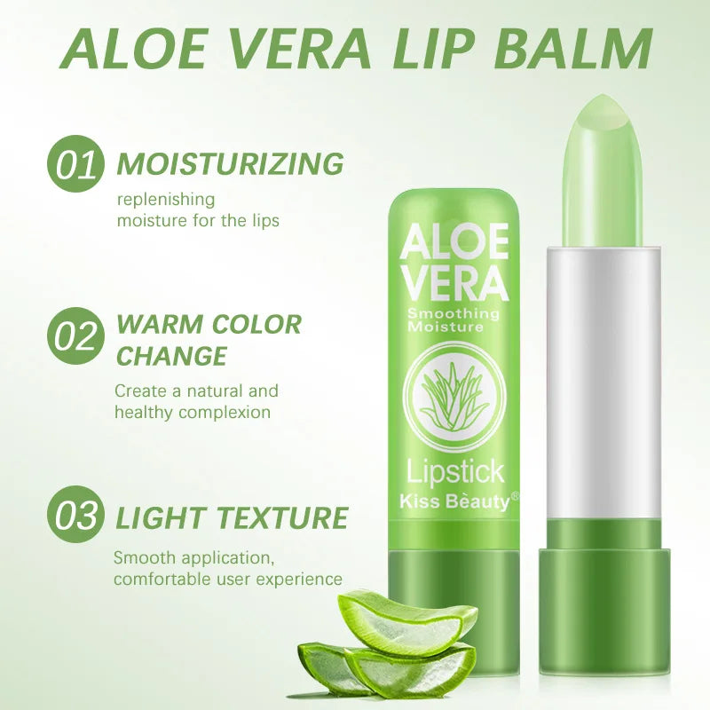 Aloe Vera Color-Changing Lipstick – Moisturizing Lip Balm Color-Changing Lip Balm Qst