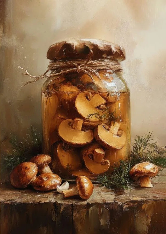 Vintage Kitchen Still Life Canvas Wall Art – Food Poster Print Canvas Wall Art Qst 9 50x70cm Unframed