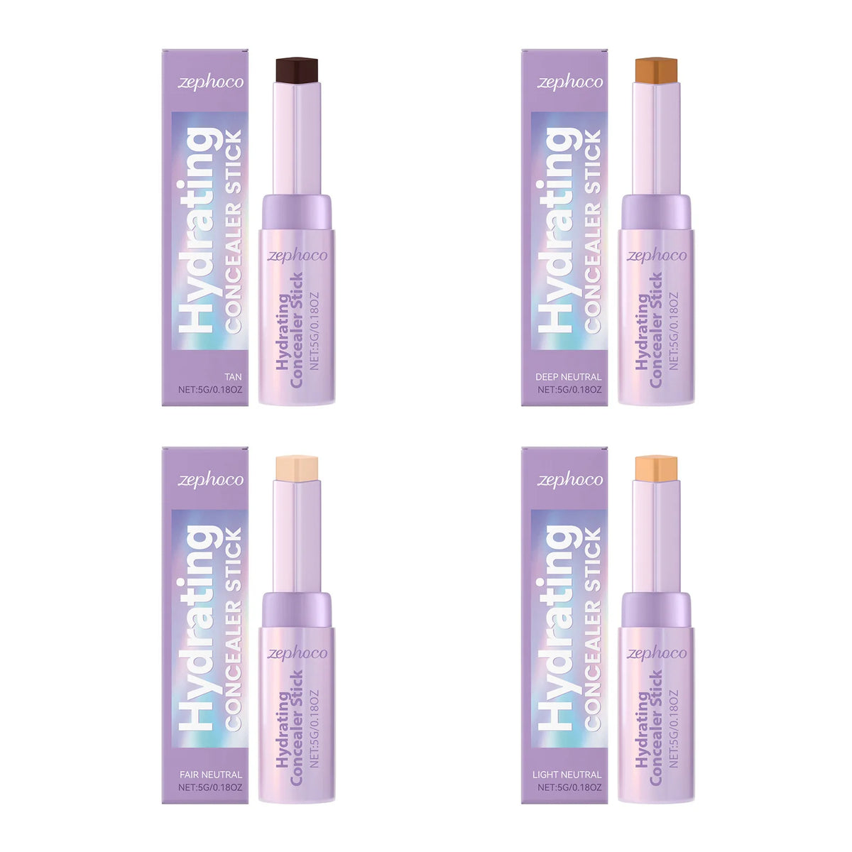 Zephoco Contour & Concealer Stick – Lightweight Long-Wearing Contour Concealer Stick Qst 1set