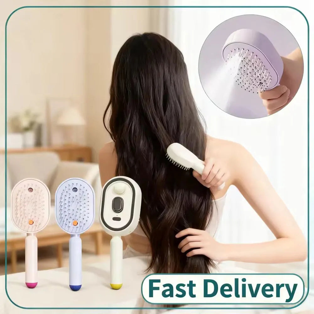 3-in-1 Electric Spray Scalp Massage Comb | USB-C Rechargeable Electric Hair Comb Qst