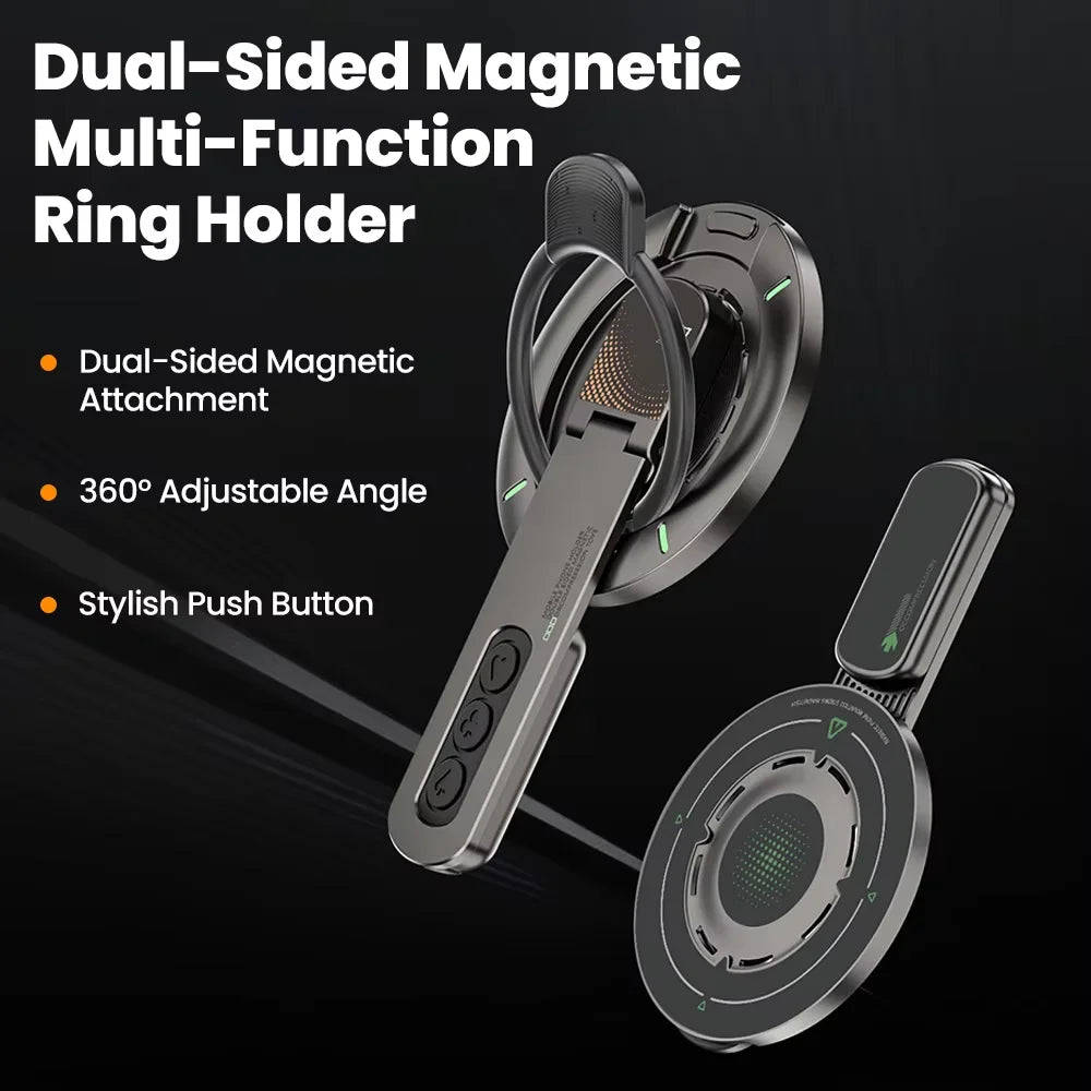 Magnetic Phone Grip Silicone Ring Holder Stand & Magnet Mount Phone Ring Stand Qme