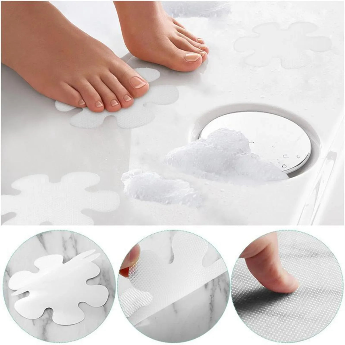 Non-Slip Bathtub Stickers – Safety Tub & Shower Treads Bathtub Safety Stickers Qme