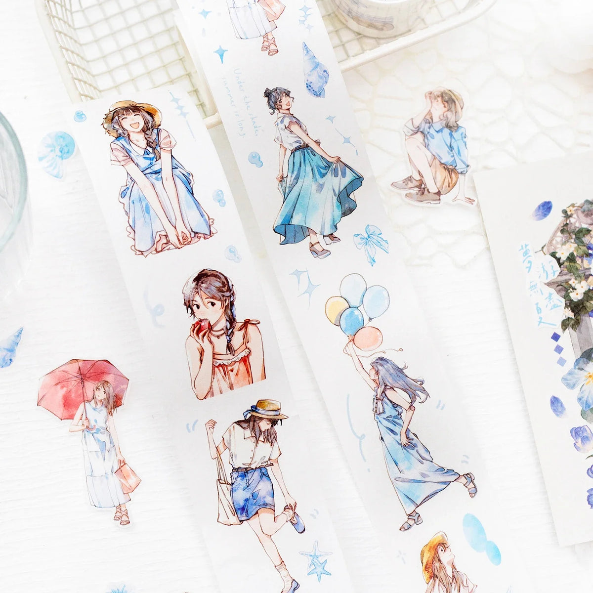 PET Scrapbooking Decorative Tape | People Stickers | 2m Roll Decorative Craft Tape Qme
