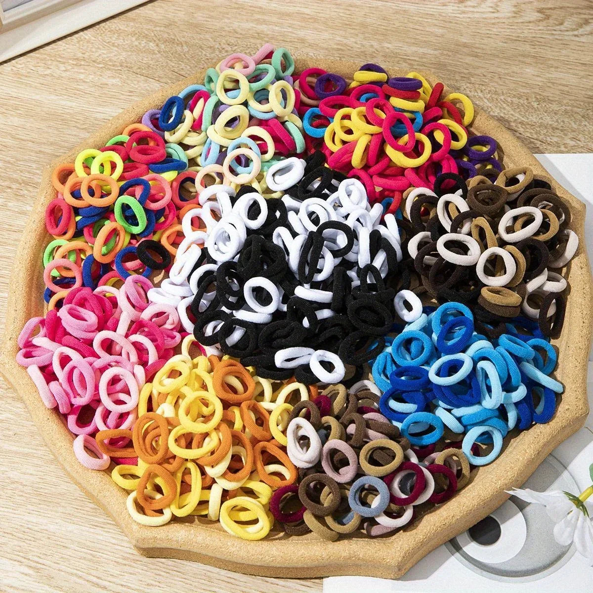 Colorful Elastic Hair Bands – Mixed Color Polyester Ties Elastic Hair Ties Qme