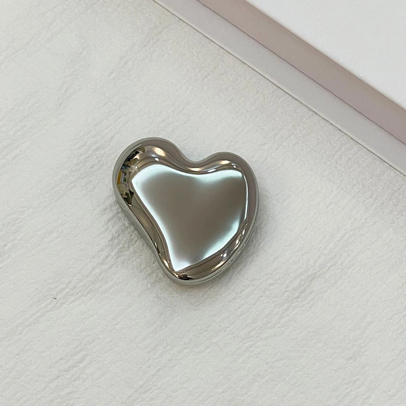 Heart Shape Makeup Mirror – Cute Portable Rotating Compact Compact Makeup Mirror Qme