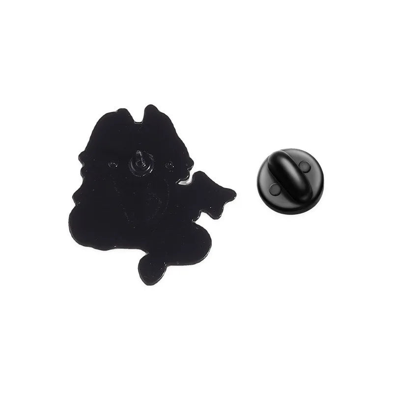Cartoon Angel & Devil Cat Enamel Pin – Dual Kitten Brooch Enamel Pin Brooch Qme