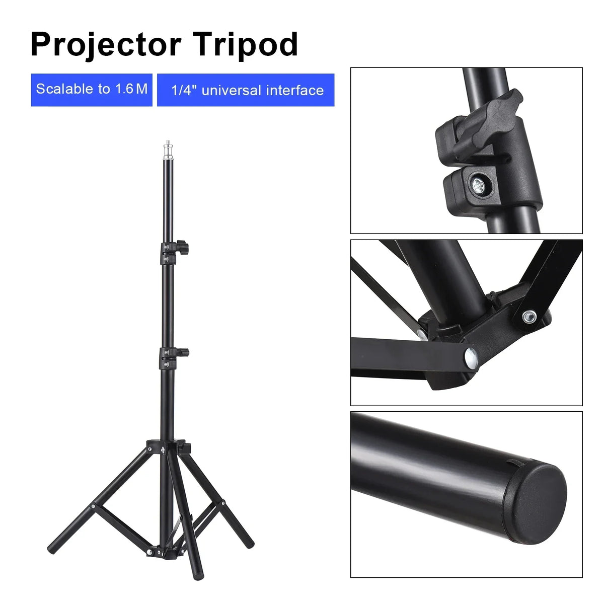 Universal Projector Tripod Stand | Adjustable Aluminum Bracket Projector Tripod Stand Qme