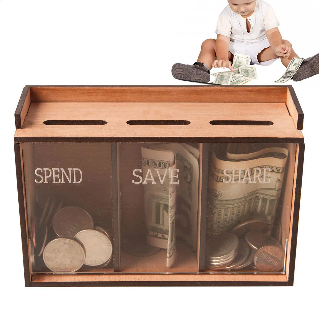 Wooden Coin Bank Removable Compartments & Clear Acrylic Front Wooden Coin Bank Qme