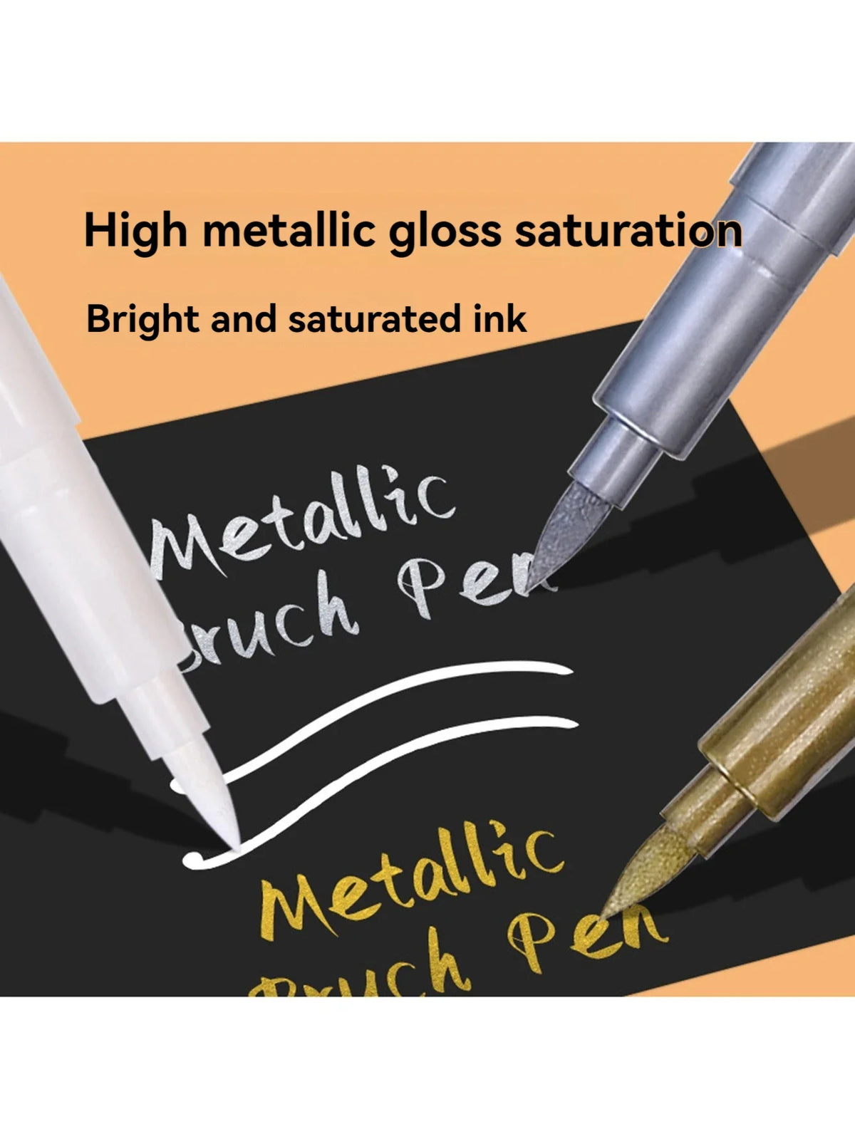 Metallic Paint Marker Pens – Waterproof Permanent Ink, 11 Colors Metallic Paint Markers Qme