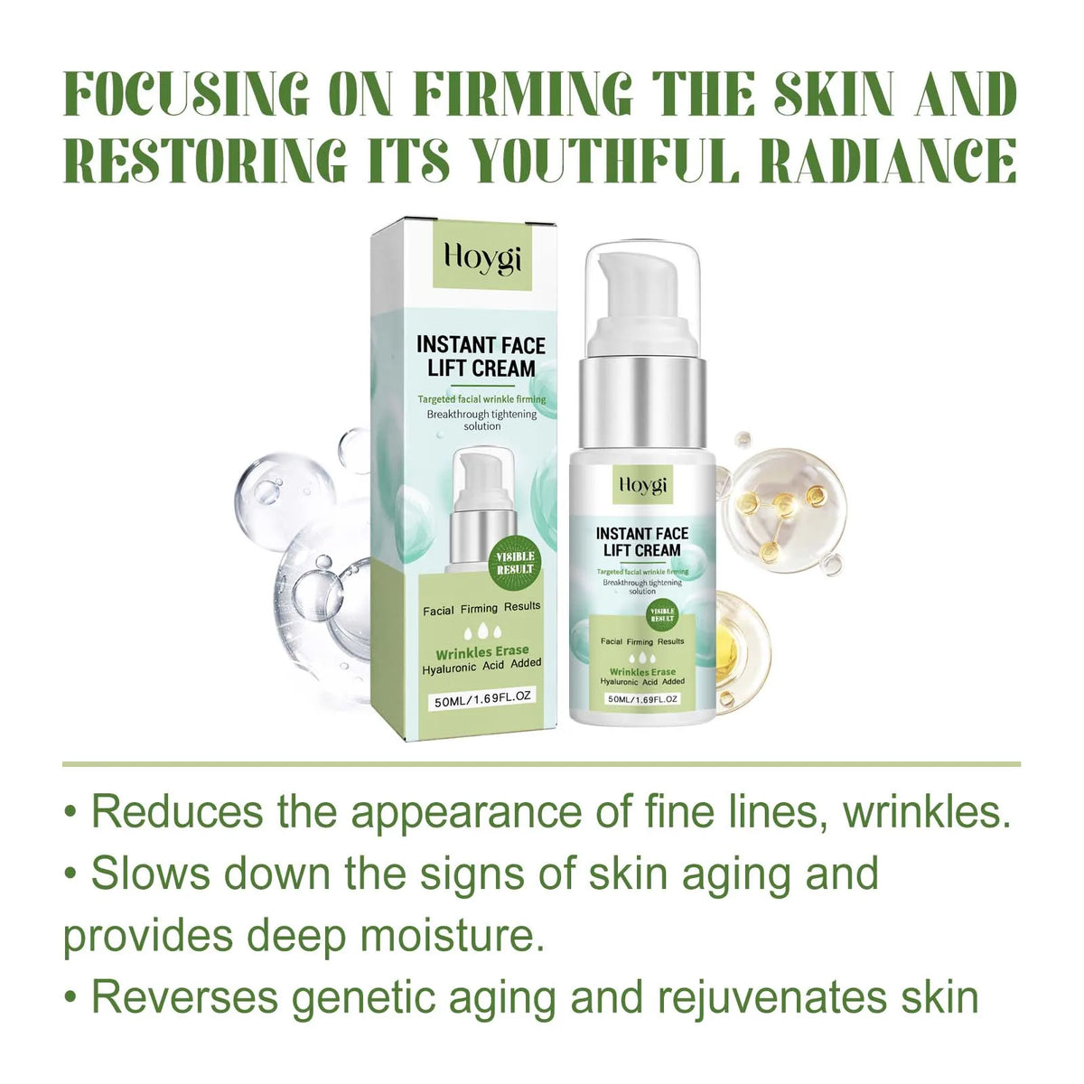 Hyaluronic Acid Face Cream – Hydrating, Plumping & Firming Face Moisturizer Cream Qme