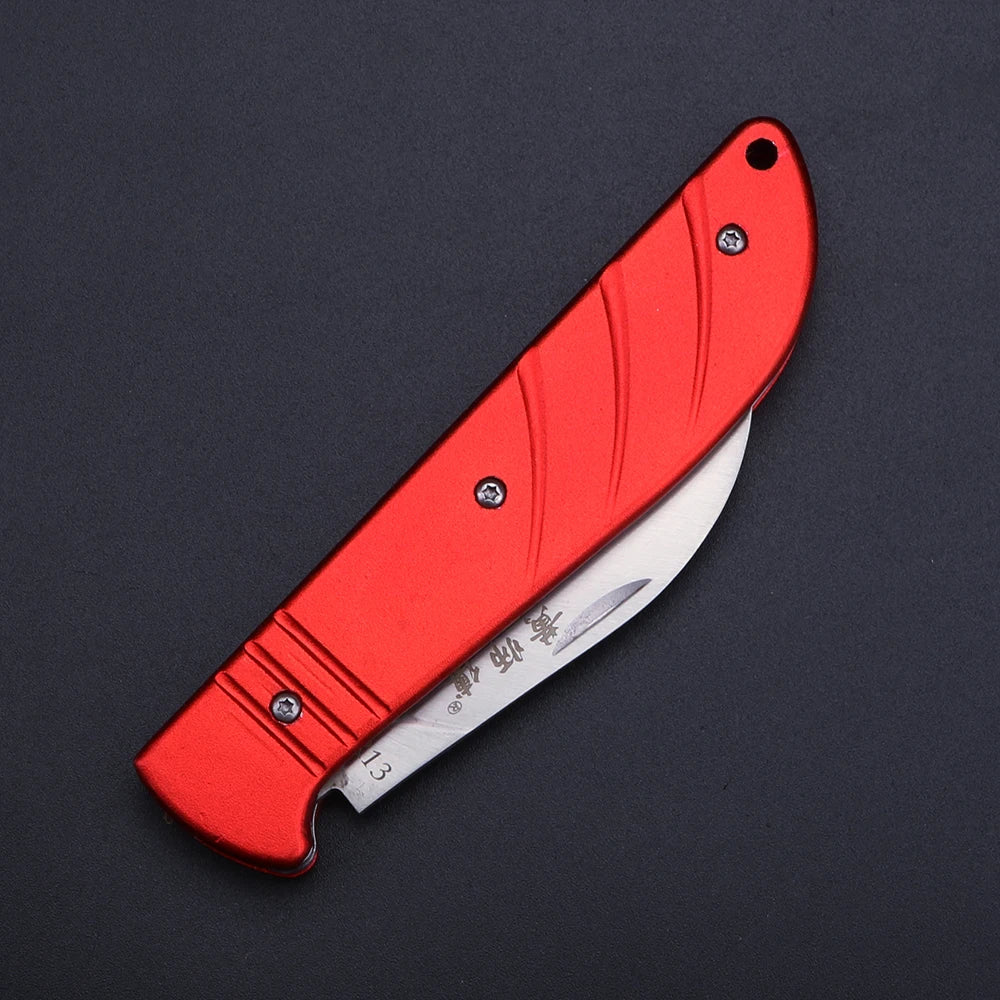 XUAN FENG Folding Fruit Knife – 5CR Steel, Aluminum Handle Folding Pocket Knife Qst