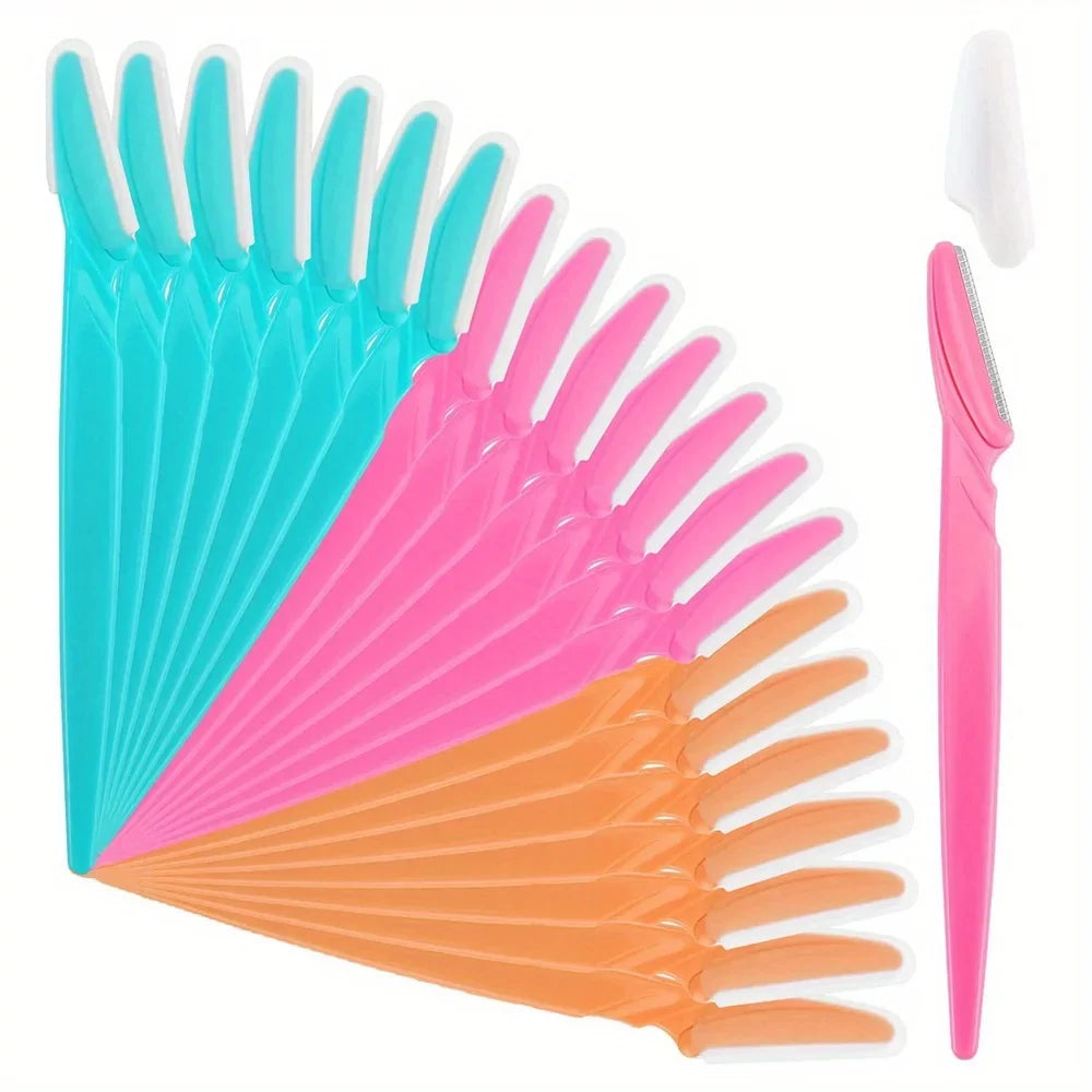21-Pc Eyebrow Razor & Dermaplaning Tool Set for Women Dermaplaning Razor Set Qme