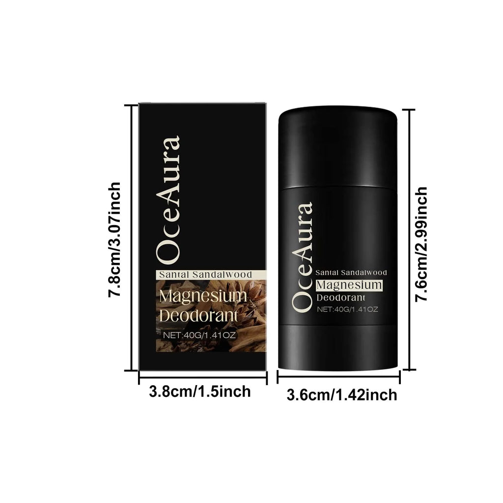 Santal Sandalwood Solid Deodorant Balm – Alcohol-Free Unisex Solid Deodorant Balm Qst