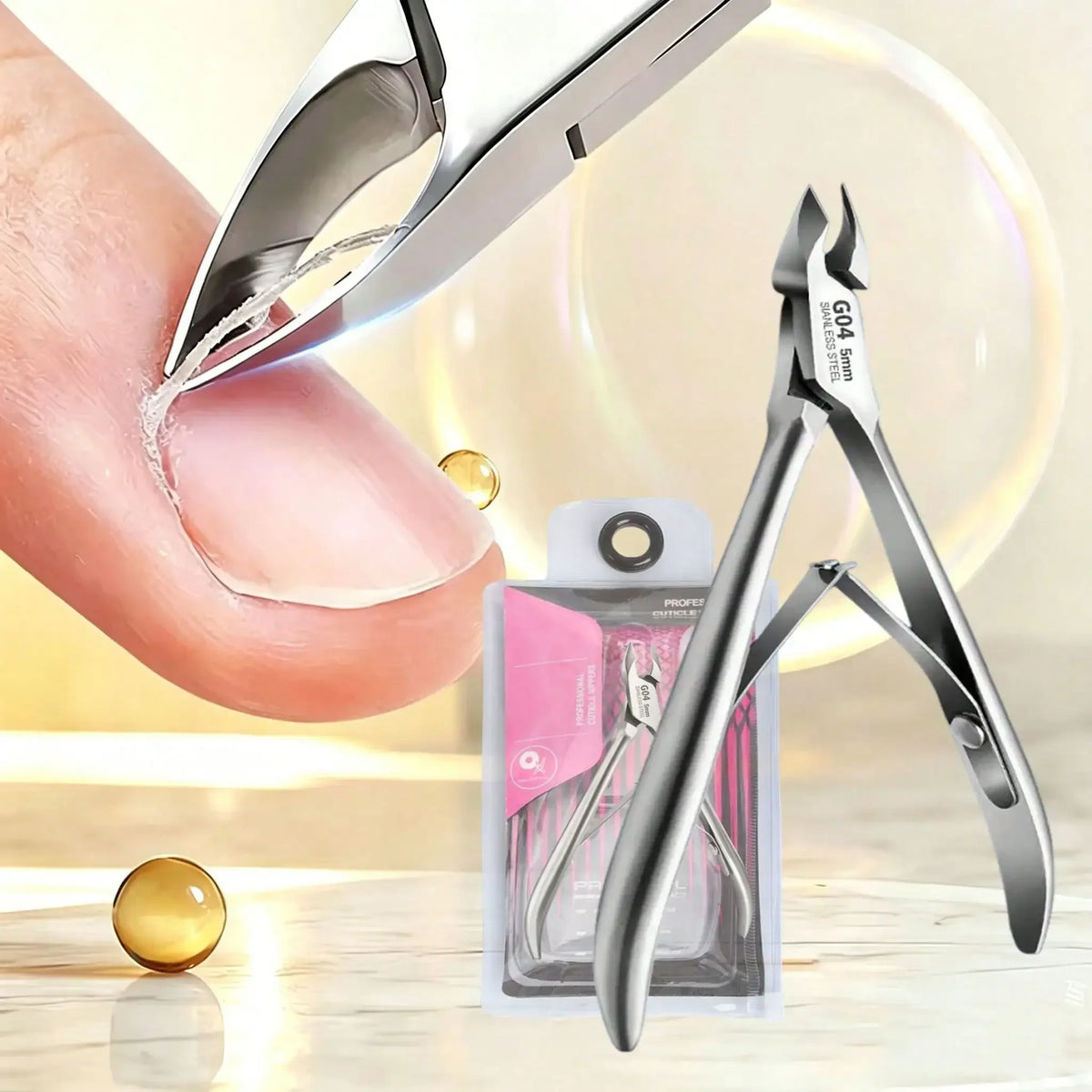 Professional Stainless Steel Cuticle Nipper – Thick Nails Cuticle Nipper Qme
