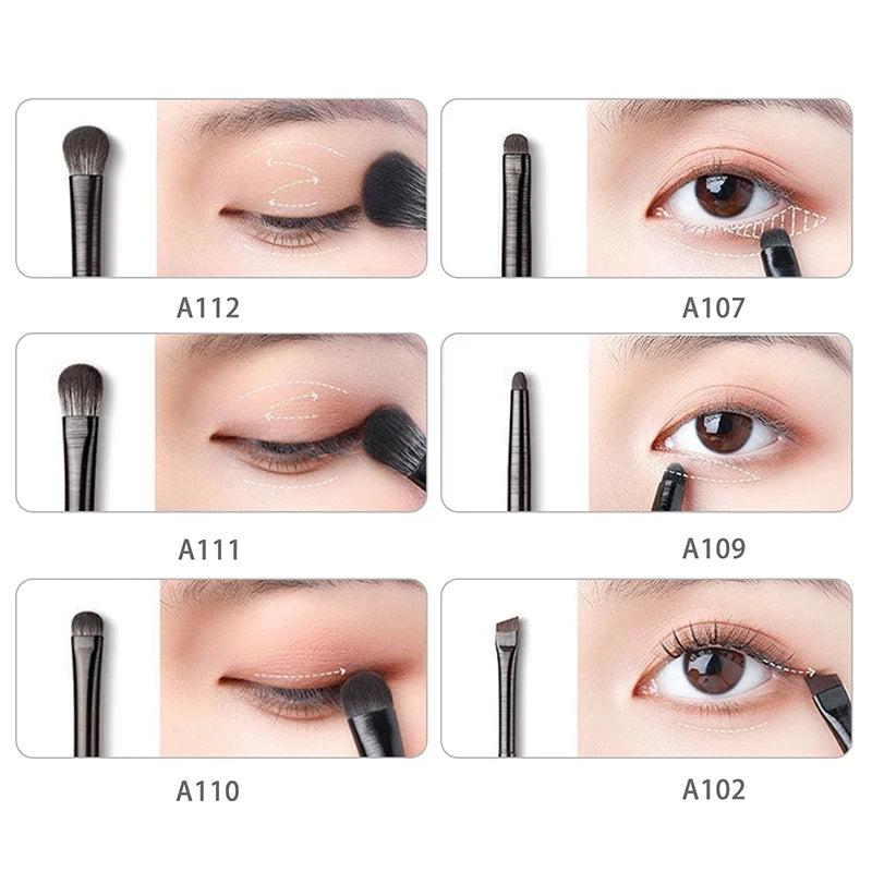 8/10 PCS Eye Makeup Brush Set – Eyeshadow, Liner & Brow Eye Makeup Brush Set Qst