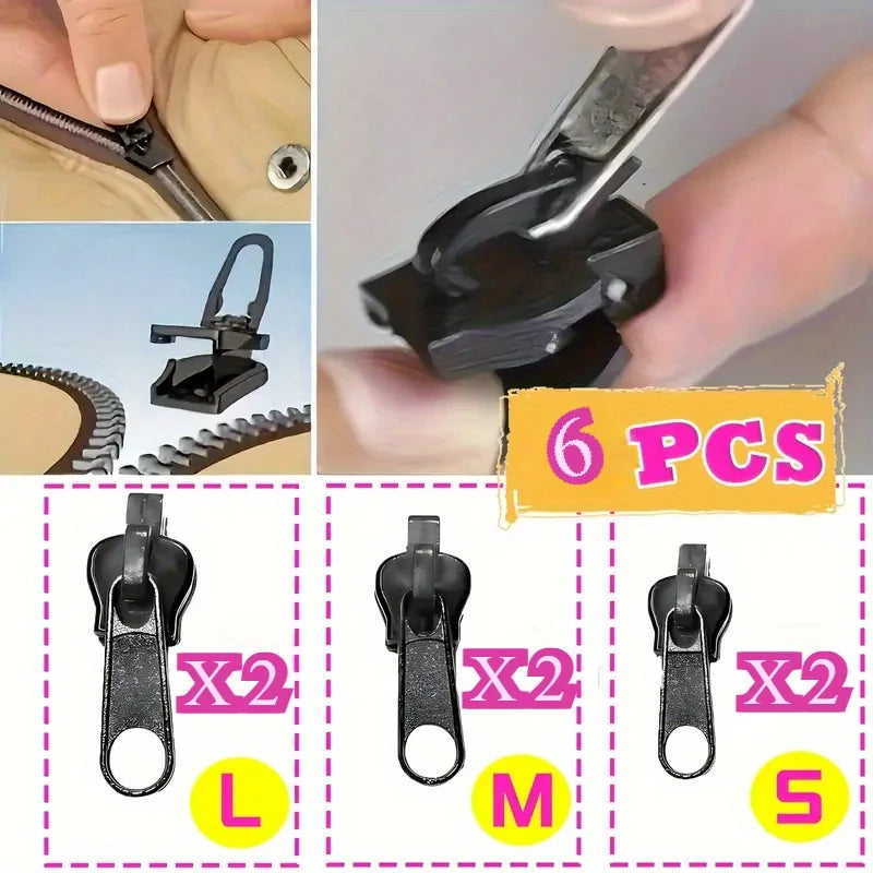 Zipper Repair Slider Kit – Detachable Jacket Replacement Zipper Repair Slider Qme Black