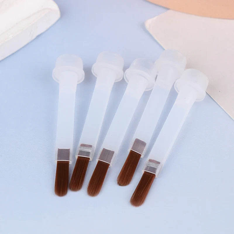 Disposable Nail Polish Brushes Brown Bristle Applicators 5–10 Pack Nail Applicator Brushes Qme