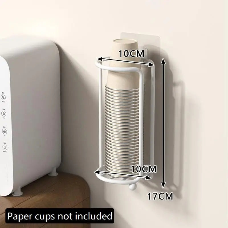 Stainless Steel Disposable Cup Holder Rack & Shelf Organizer Cup Holder Rack Qme A1
