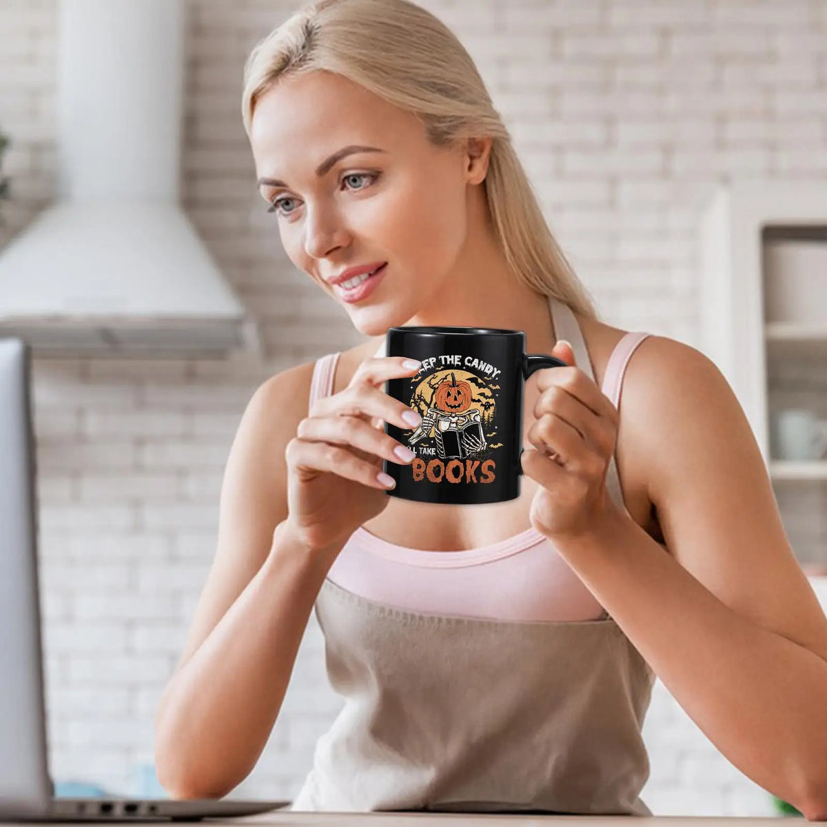 Halloween Pumpkin Ceramic Coffee Mug 400ml – Spooky Fall Cup Ceramic Coffee Mug Qme