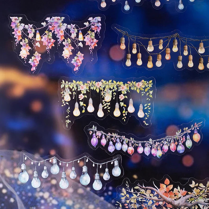 16 Sheets PET Stickers Window Frame Fringe – Scrapbook & Journal Decorative Craft Stickers Qme