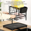 2-Tier Dish Drying Rack | Plate & Pot Lid Drainer Organizer Dish Drying Rack Qme China Mainland