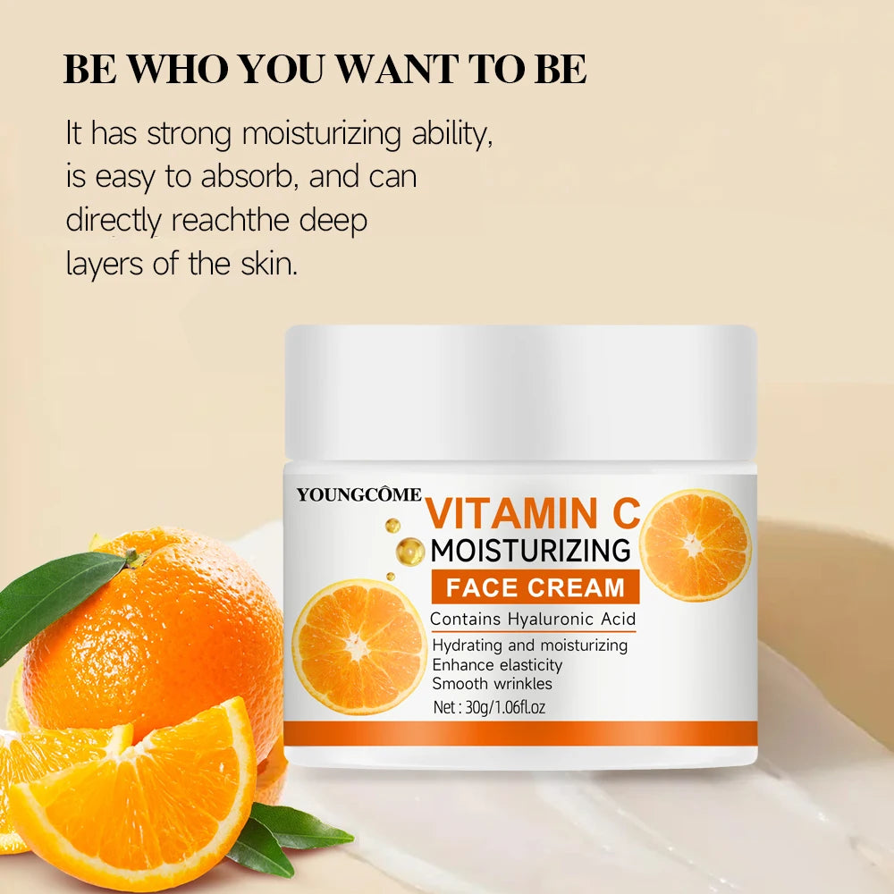 YOUNGCOME Vitamin C Face Cream with Hyaluronic Acid Vitamin C Face Cream Qst