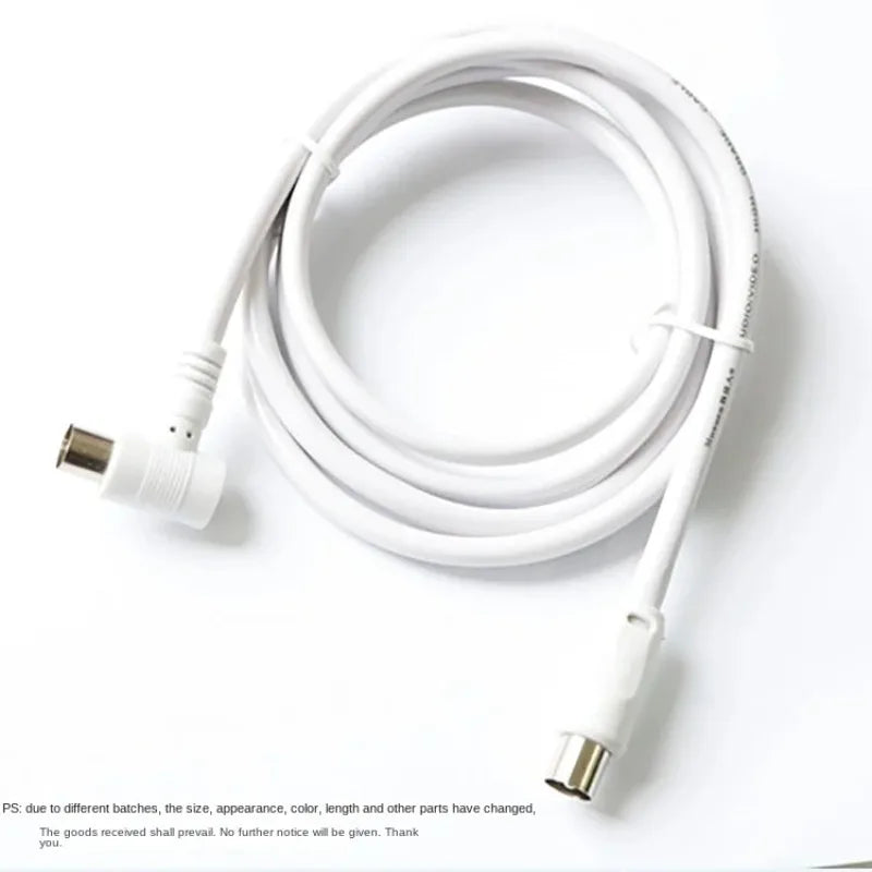 RF Coaxial Cable Dual Male Plug TV Antenna HD Signal Wire Coaxial Antenna Cable Qme